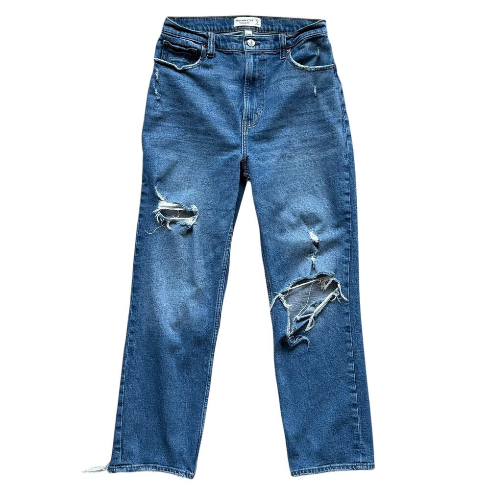 Abercrombie Curve Love Ultra High Rise Ankle Straight Jeans 29/8L